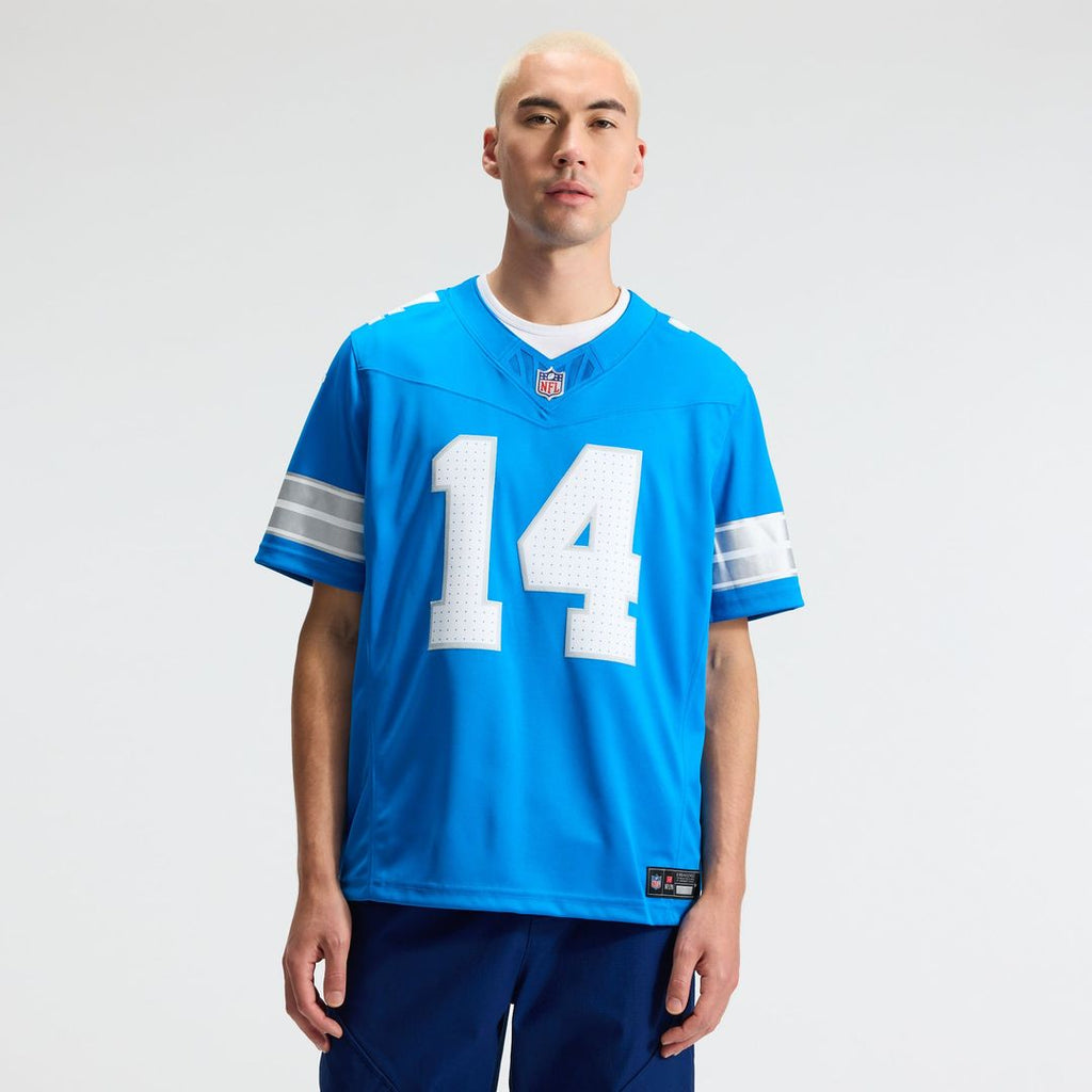 Men's Detroit Lions Amon-Ra St. Brown Blue Team Vapor F.U.S.E. Stitched