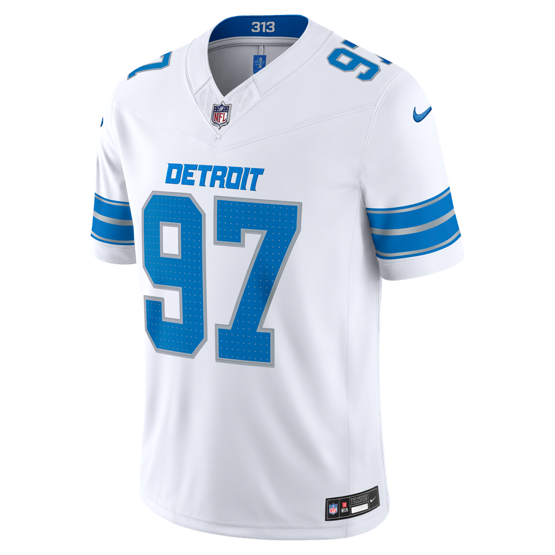 Men's Detroit Lions Aidan Hutchinson White Vapor F.U.S.E. Stitched
