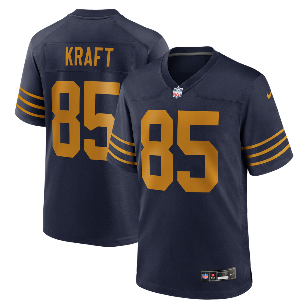 Men's Green Bay Packers Tucker Kraft Navy Alternate Jersey