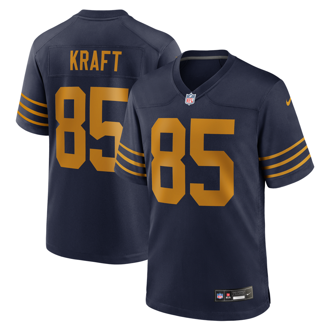 Men's Green Bay Packers Tucker Kraft Navy Alternate Jersey