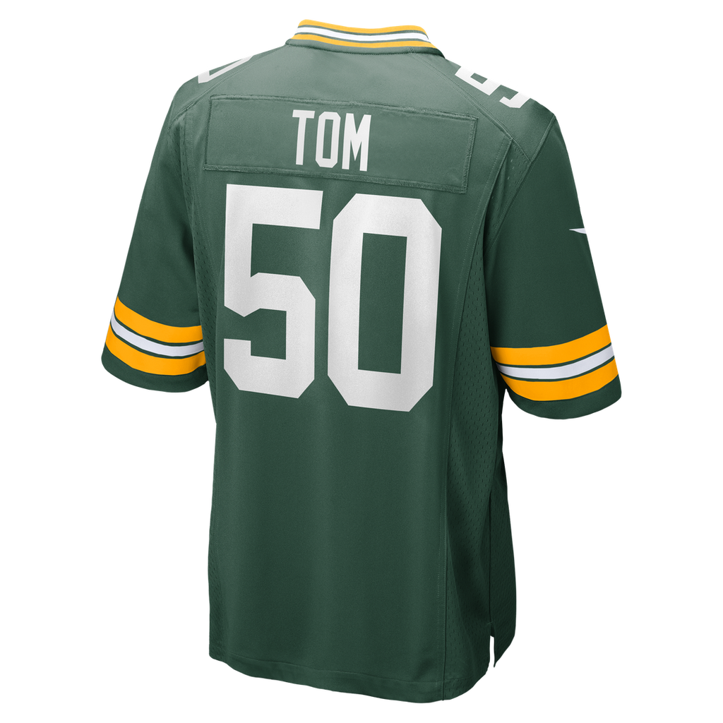 Men's Green Bay Packers Zach Tom Green Game Player Jersey