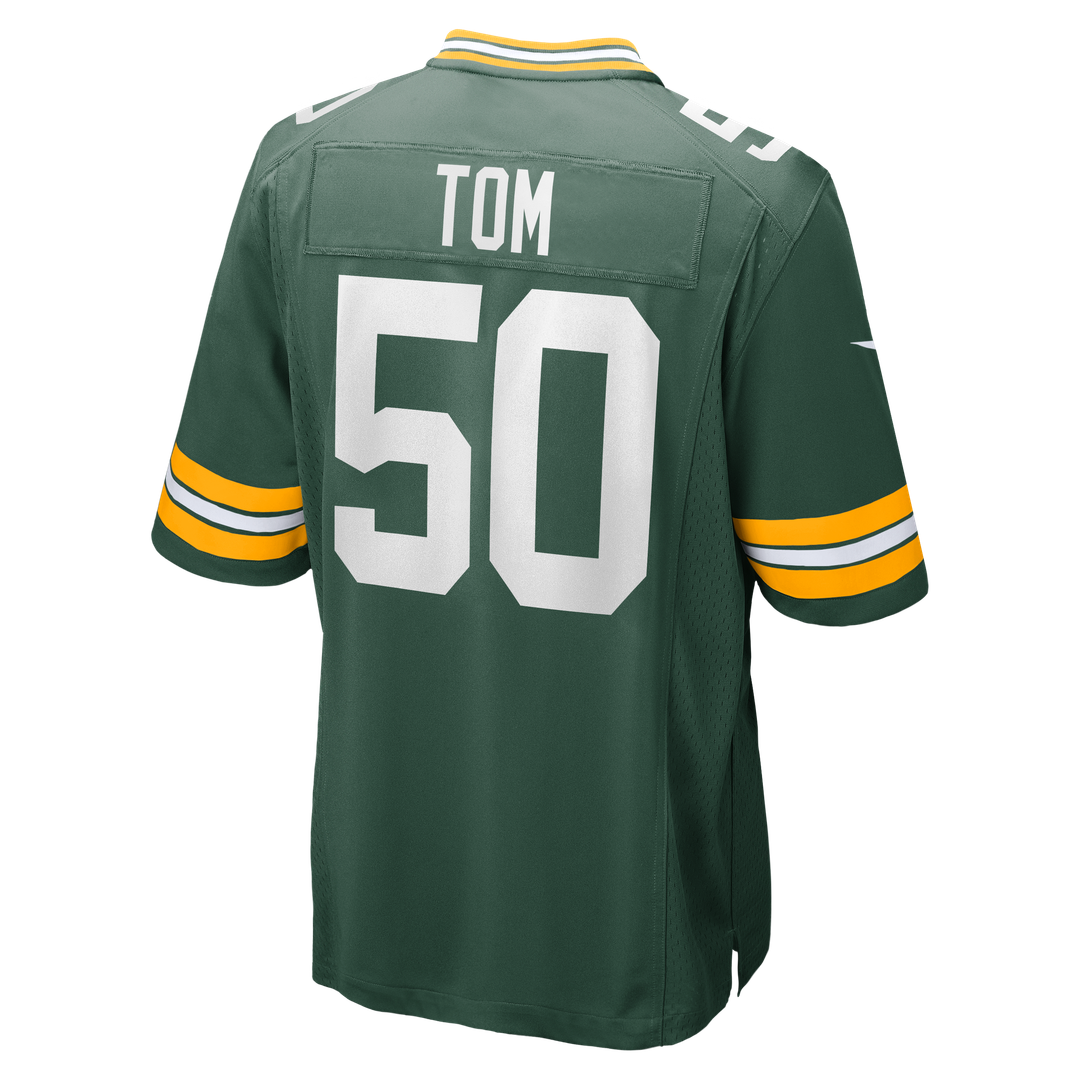 Men's Green Bay Packers Zach Tom Green Game Player Jersey