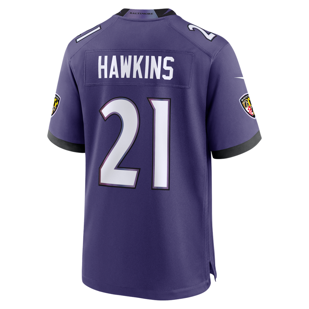 Men's Baltimore Ravens Jaylinn Hawkins Purple Team