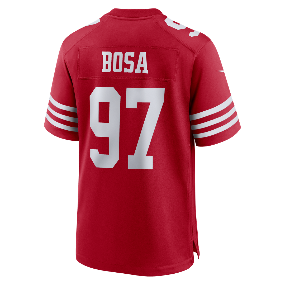 Men's San Francisco 49ers Nick Bosa Scarlet 80th Anniversary