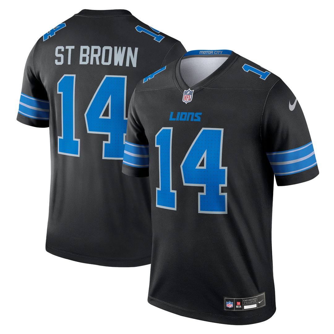 Men's Detroit Lions Amon-Ra St. Brown Blue Legend Player Performance Top