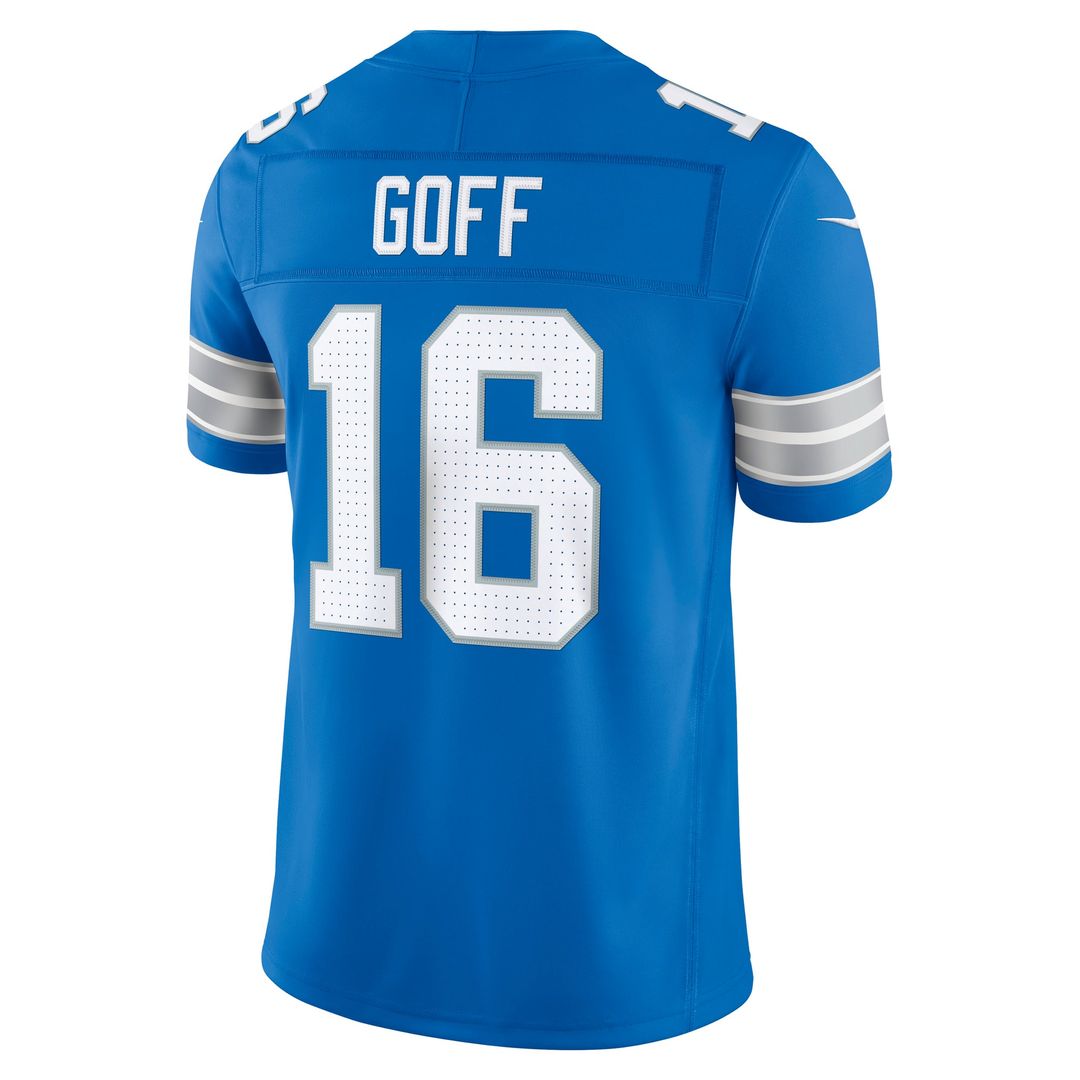 Men's Detroit Lions Jared Goff Blue Team Vapor F.U.S.E. Stitched