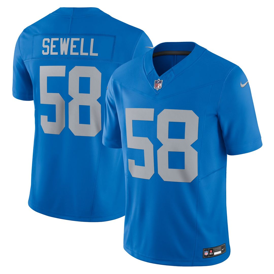 Men's Detroit Lions Penei Sewell Black Vapor F.U.S.E. Alternate