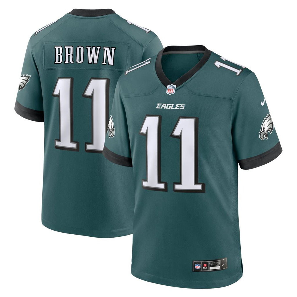 Men's Philadelphia Eagles A.J. Brown Kelly Green Alternate Game Player Jersey