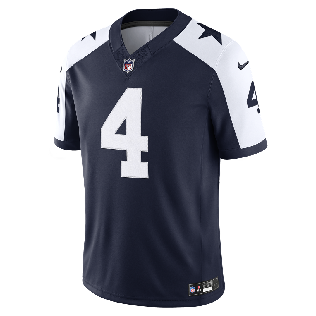 Men's Dallas Cowboys Dak Prescott Navy Alternate Vapor F.U.S.E. Stitched