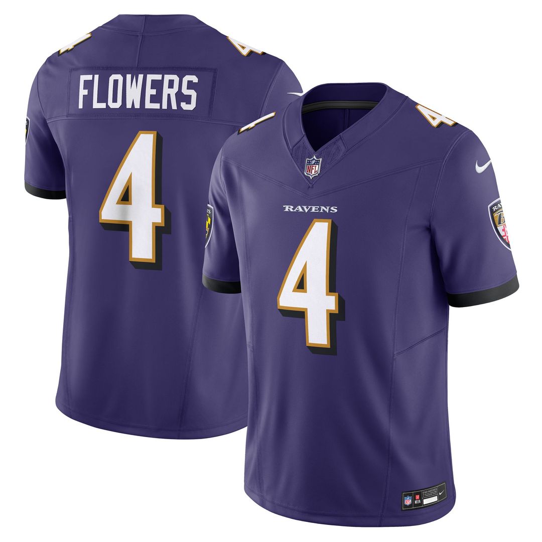 Men's Baltimore Ravens Zay Flowers Black Alternate Vapor F.U.S.E.