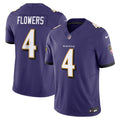 Men's Baltimore Ravens Zay Flowers Purple Vapor F.U.S.E.