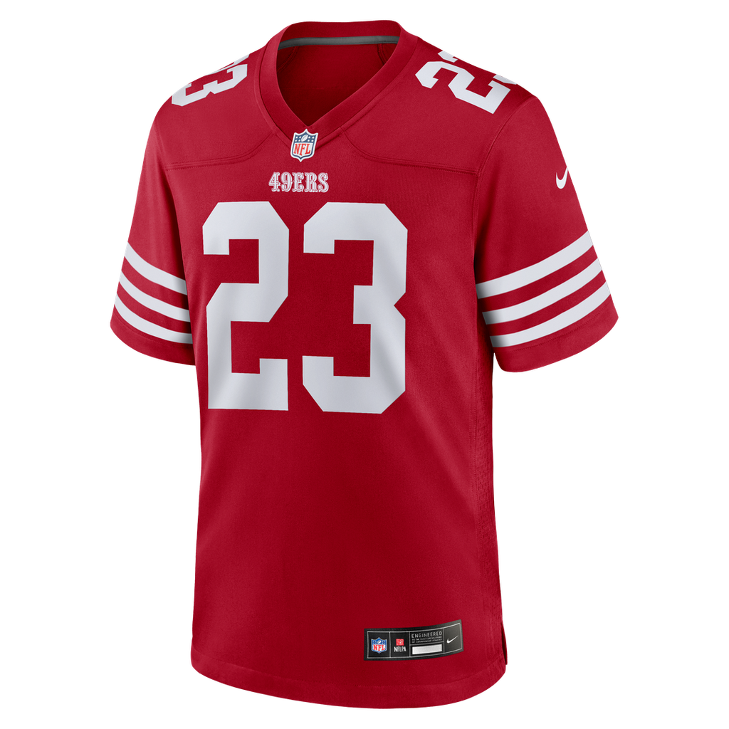Men's San Francisco 49ers Christian McCaffrey Scarlet Game Player Jersey