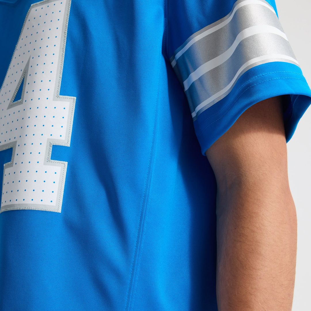 Men's Detroit Lions Amon-Ra St. Brown Blue Team Vapor F.U.S.E. Stitched