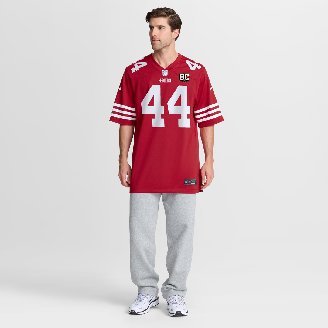 Men's San Francisco 49ers Kyle Juszczyk Scarlet 80th Anniversary