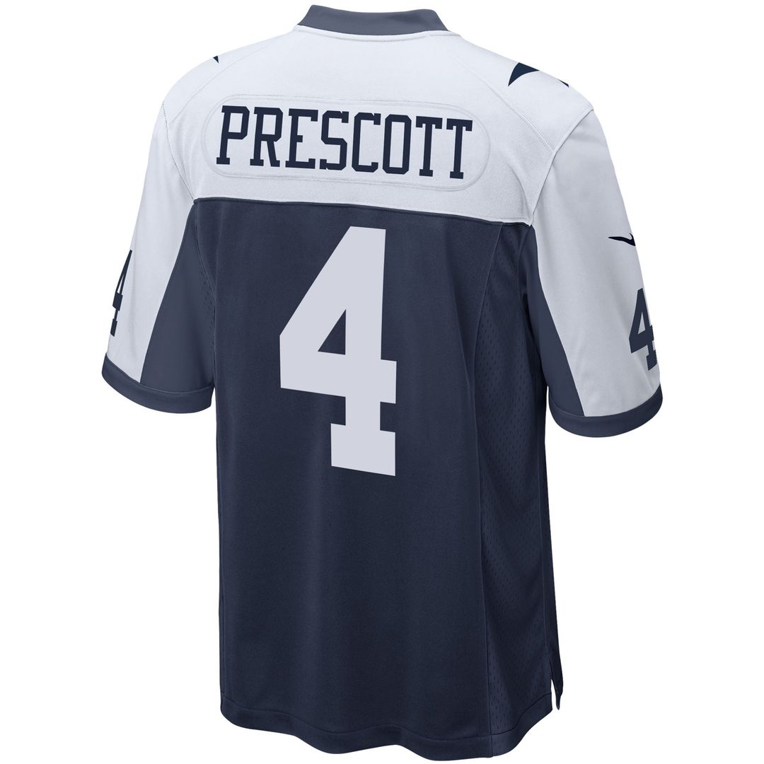 Men's Dallas Cowboys Dak Prescott White Alternate Game Team Jersey