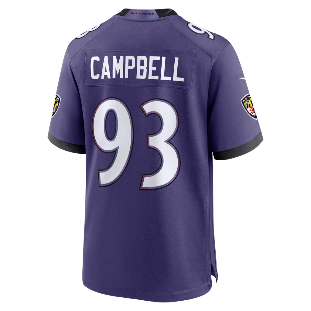 Men's Baltimore Ravens Calais Campbell Purple Team