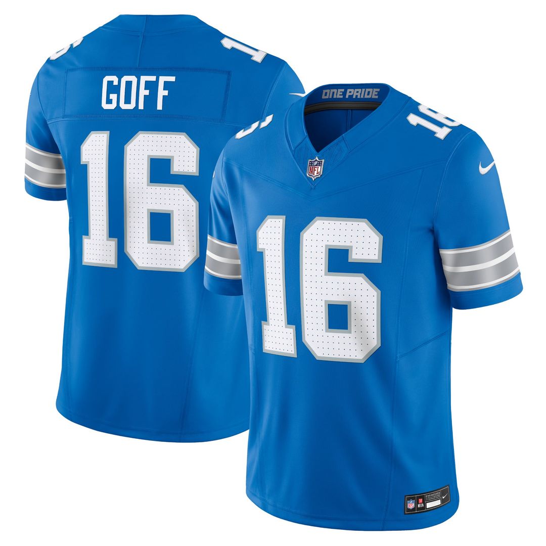 Men's Detroit Lions Jared Goff White Vapor F.U.S.E.