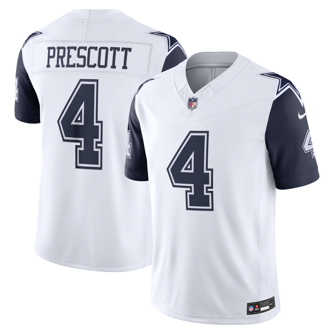 Men's Dallas Cowboys Dak Prescott White Alternate Vapor F.U.S.E. Stitched
