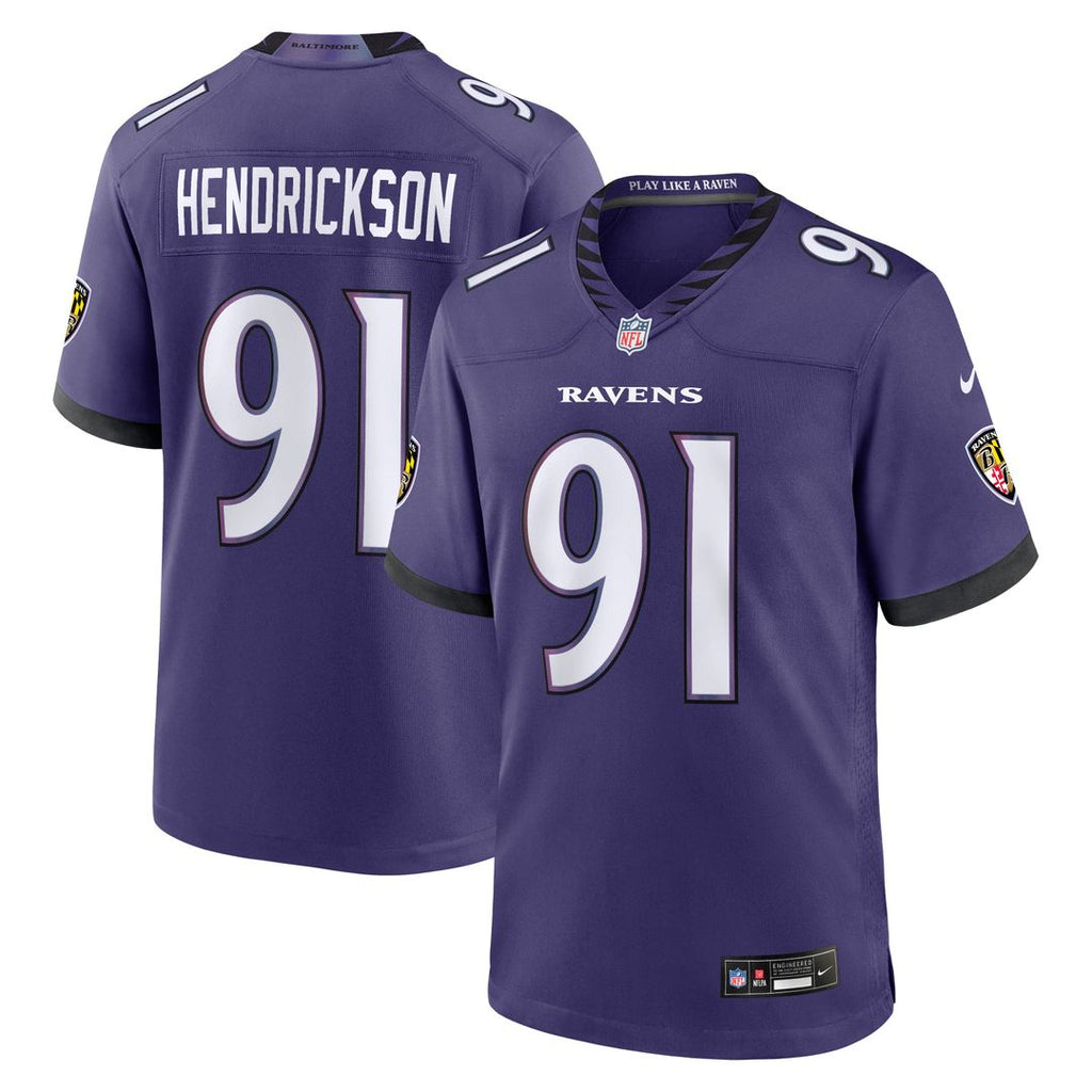 Men's Baltimore Ravens Trey Hendrickson Purple Team