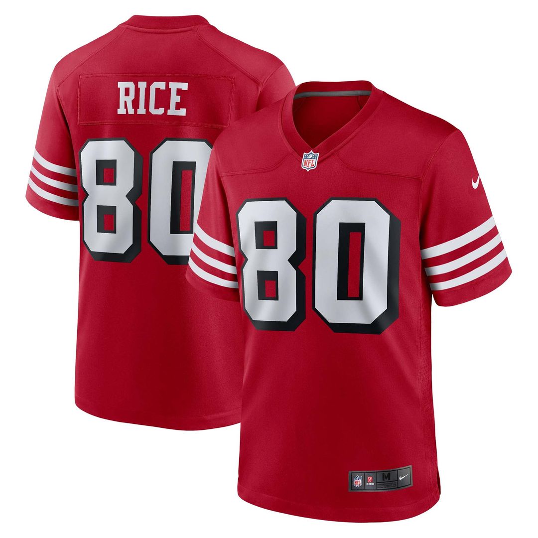 Men's San Francisco 49ers Jerry Rice Scarlet Retired Player Alternate
