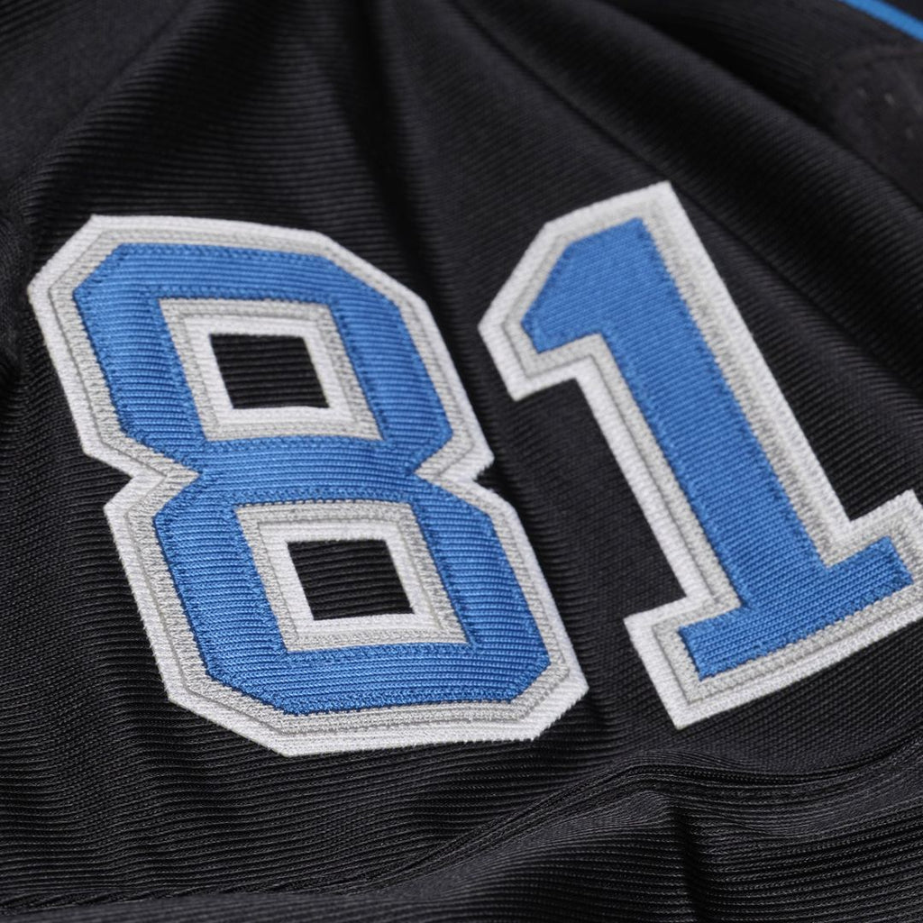Men's Detroit Lions Calvin Johnson Black 2007 Authentic Throwback Jersey
