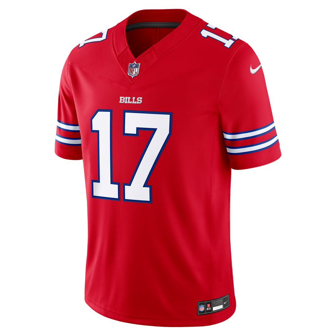 Men's Buffalo Bills Josh Allen Red Alternate Vapor F.U.S.E. Stitched