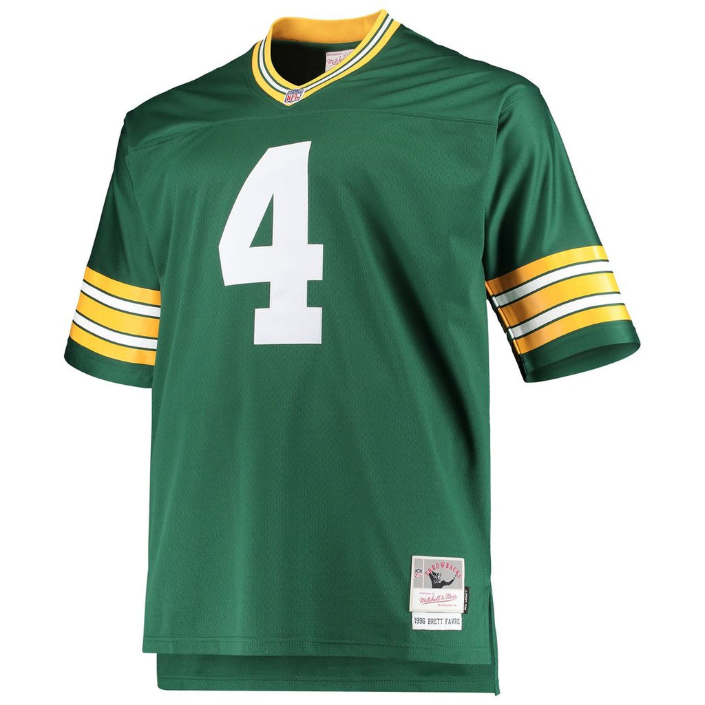 Men's Green Bay Packers Brett Favre Green Big & Tall 1996 Retired Player Replica Jersey