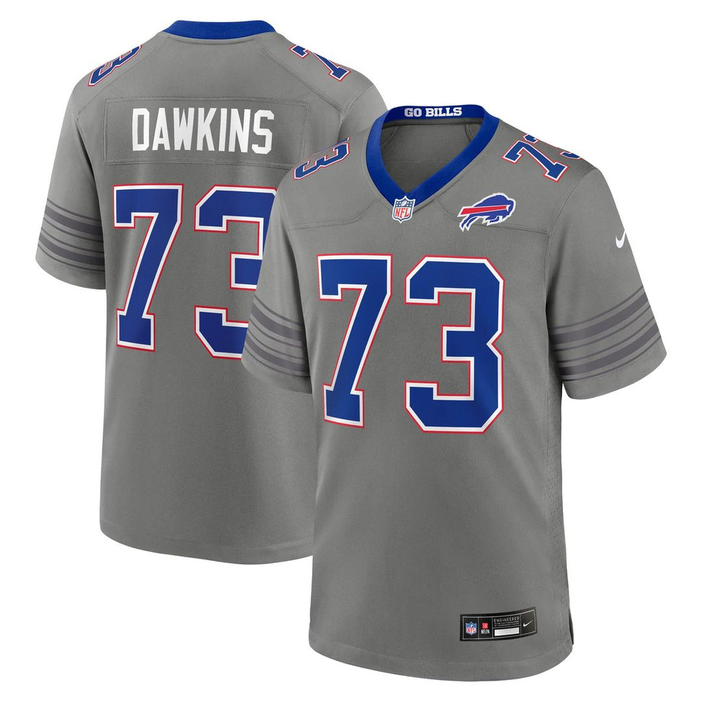 Men's Buffalo Bills Dion Dawkins Gray Nickel City