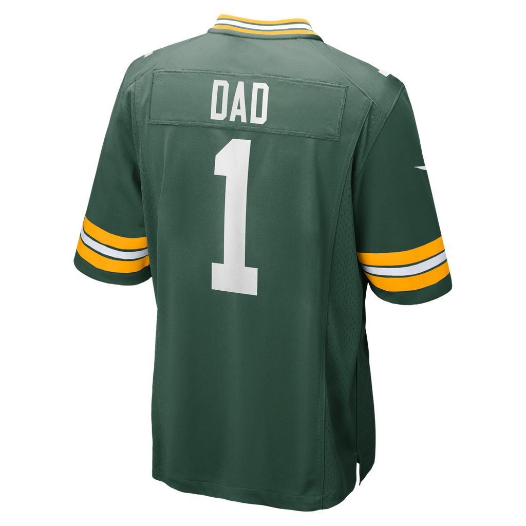 Men's Green Bay Packers Number 1 Dad Green Jersey