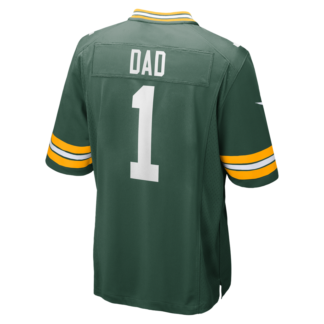 Men's Green Bay Packers Number 1 Dad Green Jersey