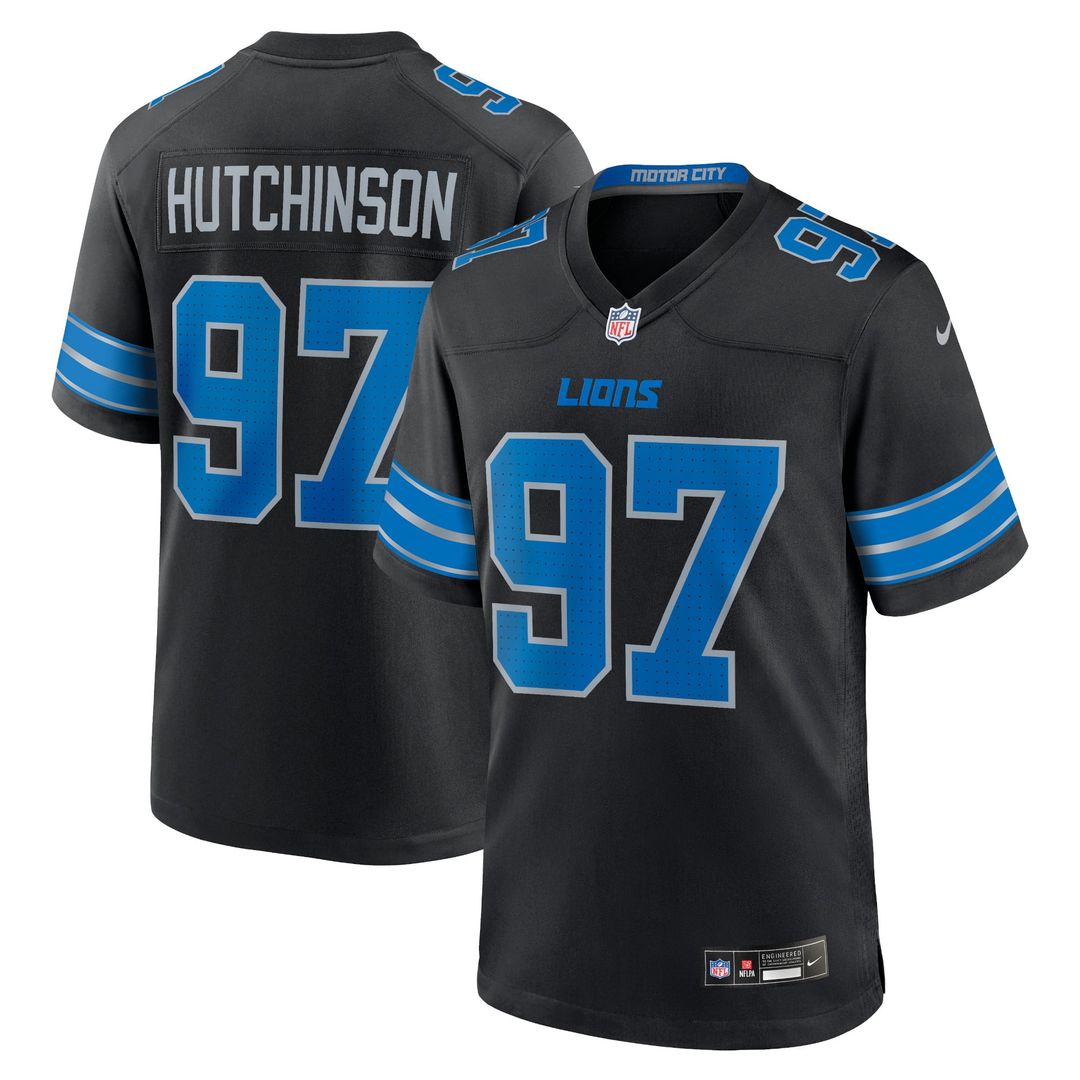 Men's Detroit Lions Aidan Hutchinson Blue