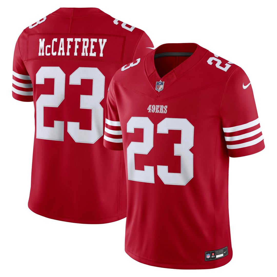 Men's San Francisco 49ers Christian McCaffrey White Alternate Vapor F.U.S.E. Stitched