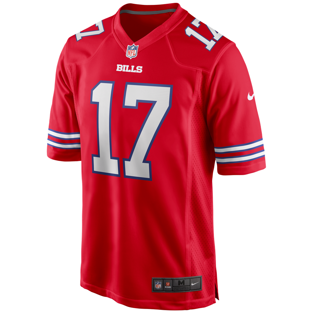 Men's Buffalo Bills Josh Allen Red Alternate Game Player Jersey