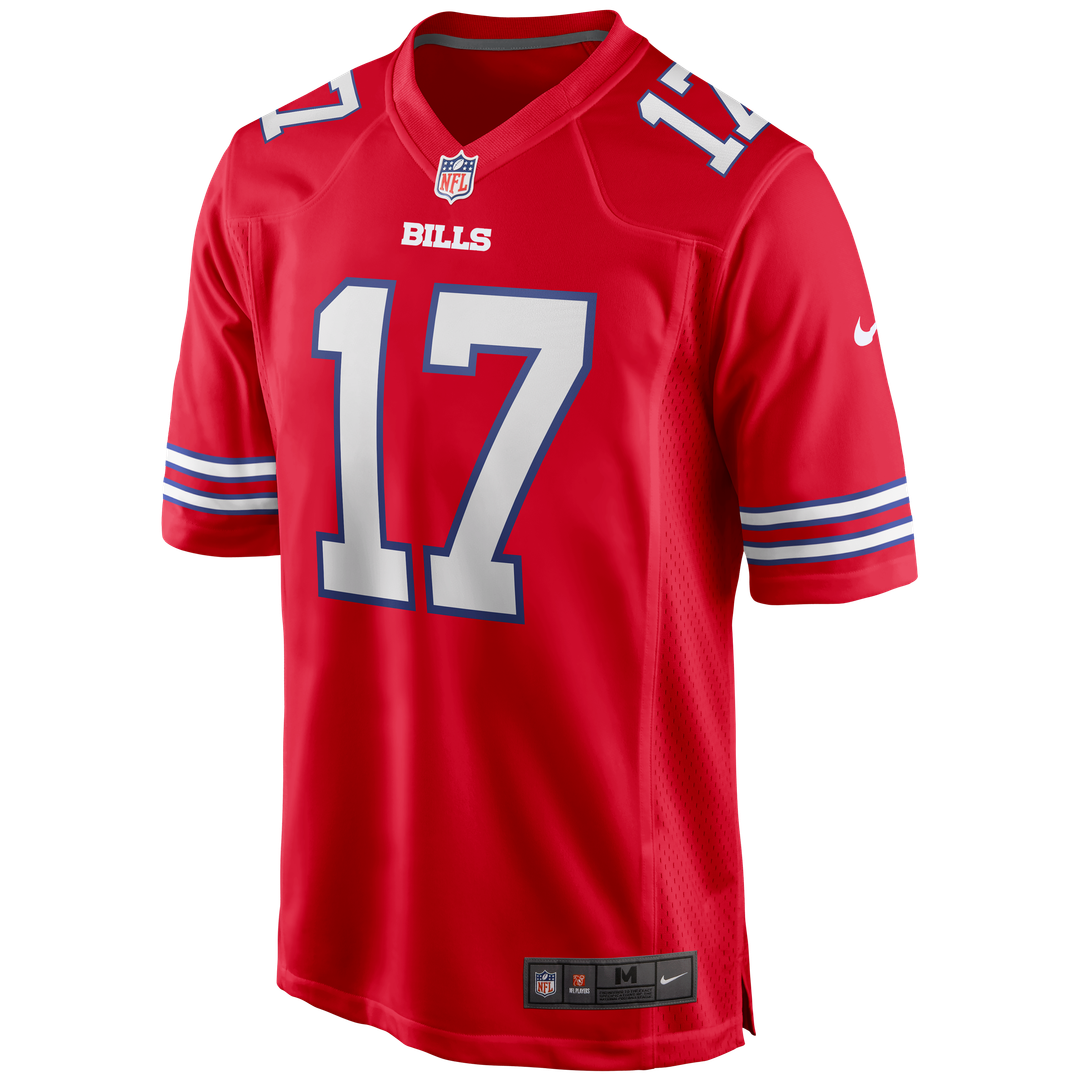 Men's Buffalo Bills Josh Allen Red Alternate Game Player Jersey