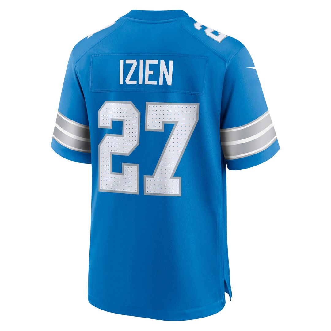 Men's Detroit Lions Christian Izien Blue Team