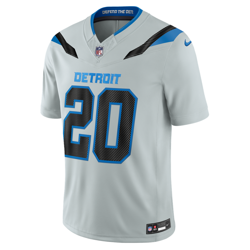 Men's Detroit Lions Barry Sanders Silver 2026 Rivalries Collection Stitched