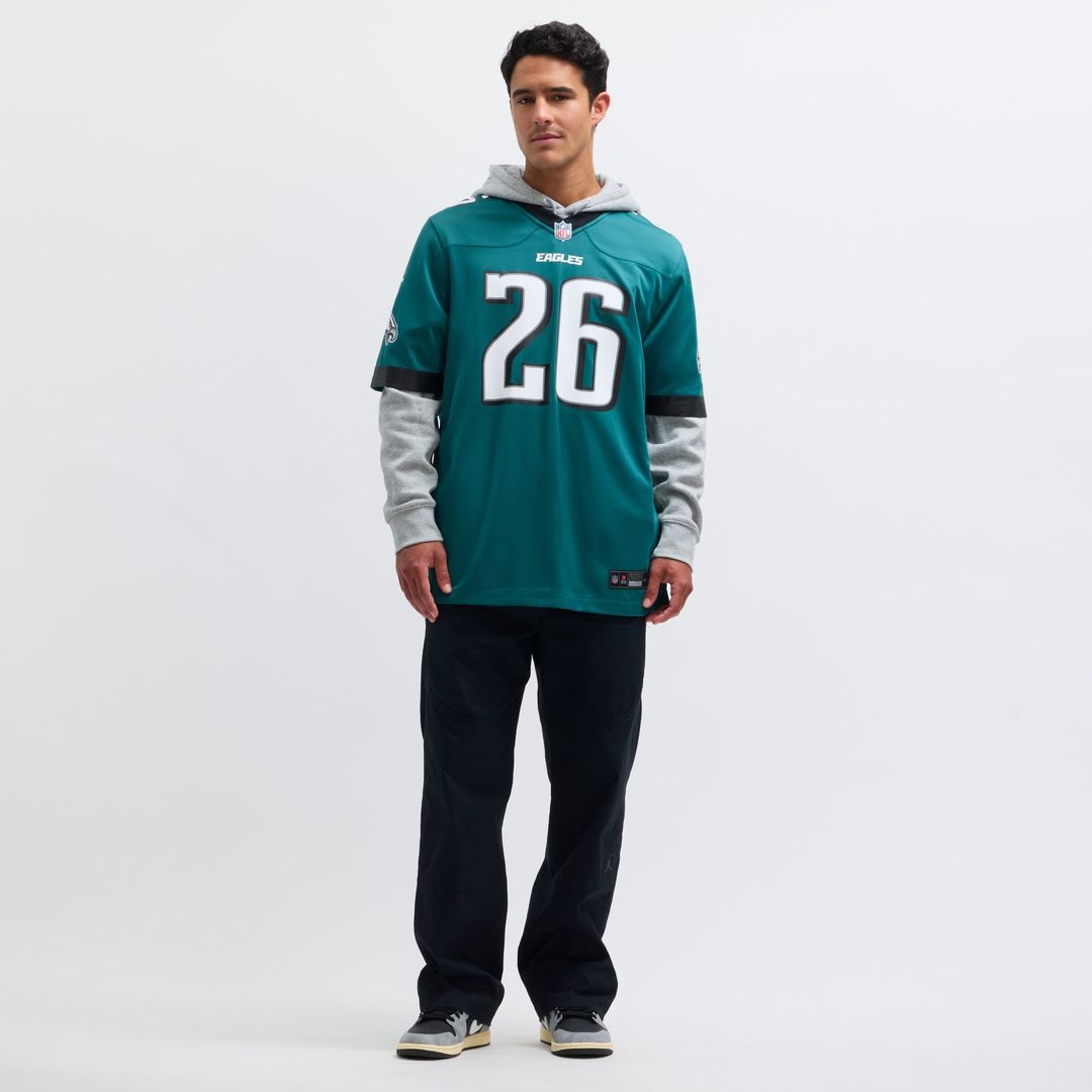 Men's Philadelphia Eagles Saquon Barkley Midnight Green Game Player Jersey