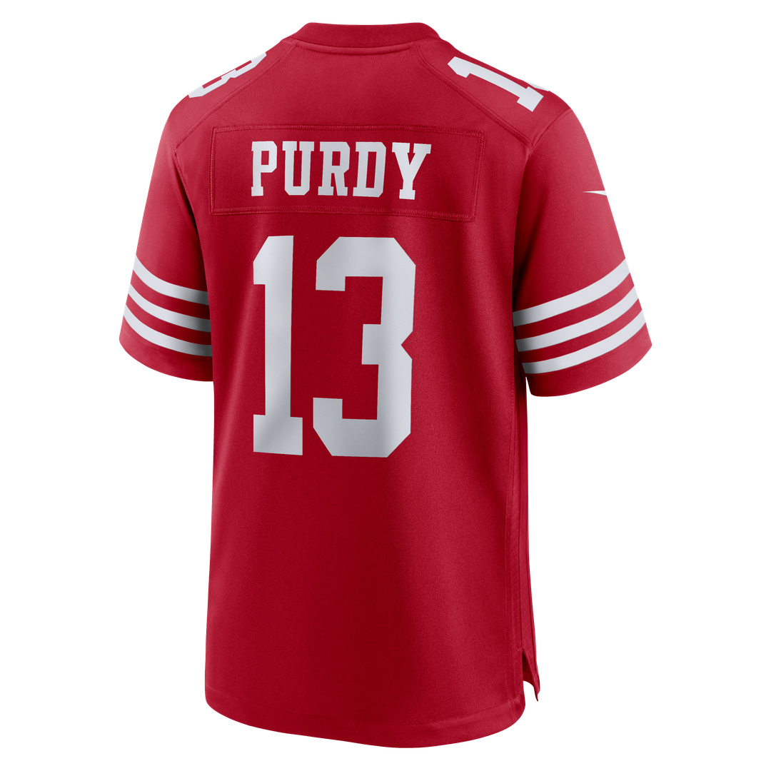 Men's San Francisco 49ers Brock Purdy Scarlet 80th Anniversary