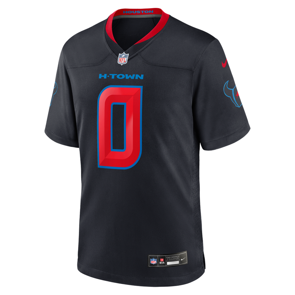 Men's Houston Texans Azeez Al-Shaair Navy Alternate