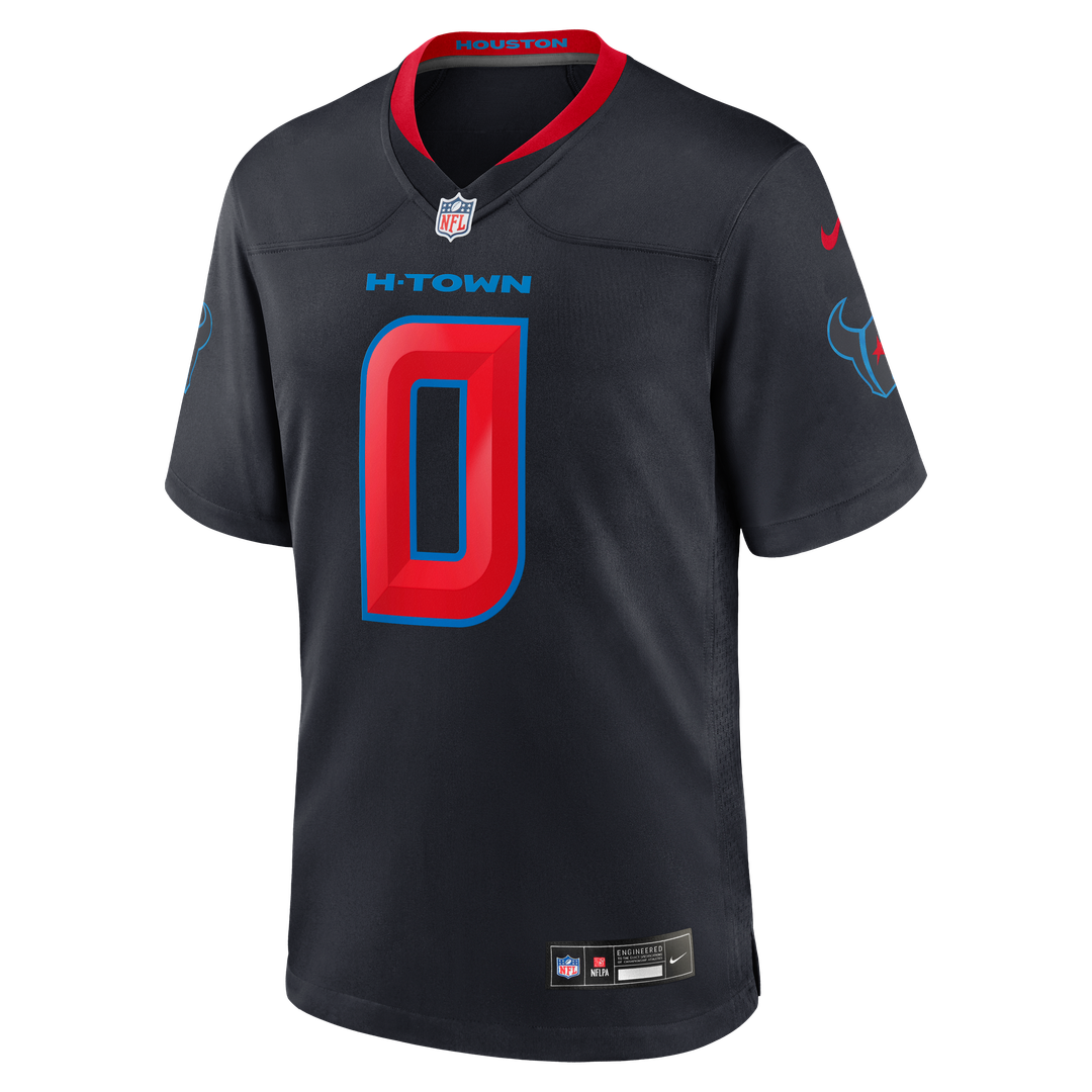 Men's Houston Texans Azeez Al-Shaair Navy Alternate