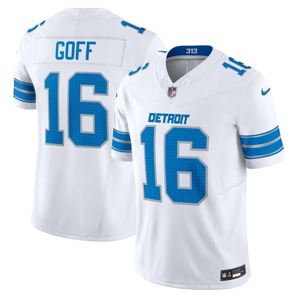 Men's Detroit Lions Jared Goff White Vapor F.U.S.E.