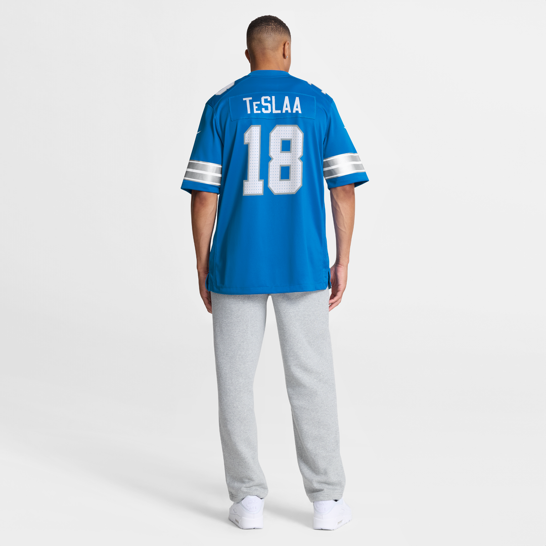 Men's Detroit Lions Isaac TeSlaa Black Alternate Game Player Jersey