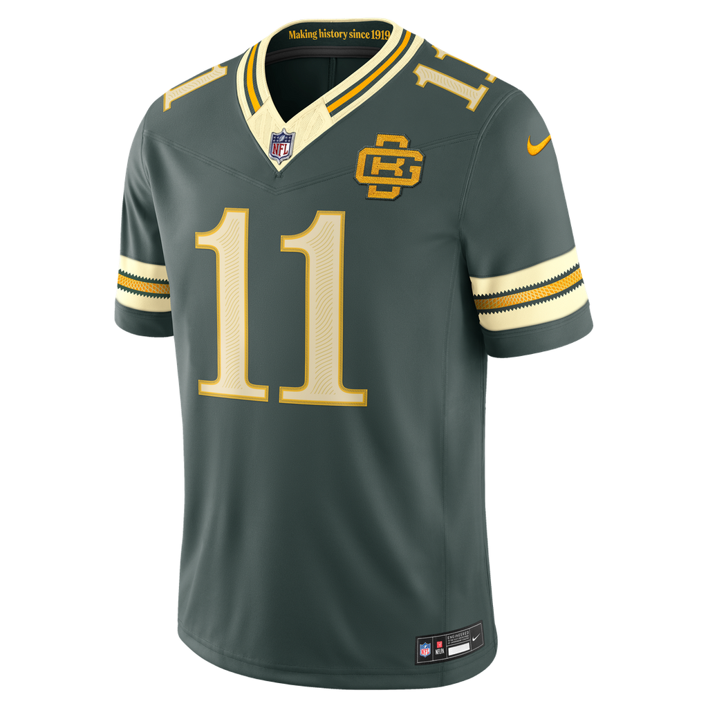 Men's Green Bay Packers Jayden Reed Green 2026 Rivalries Collection Stitched Jersey