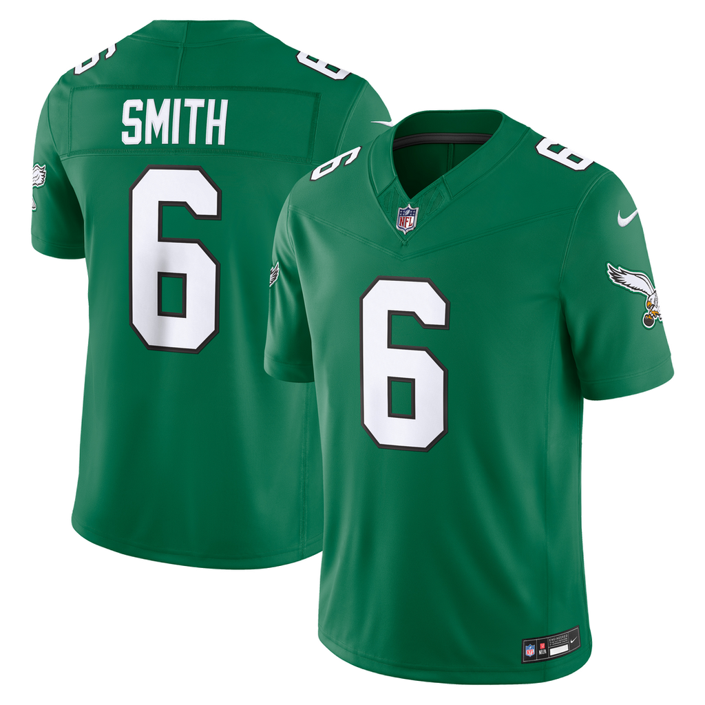 Men's Philadelphia Eagles DeVonta Smith Midnight Green Team Vapor F.U.S.E. Stitched