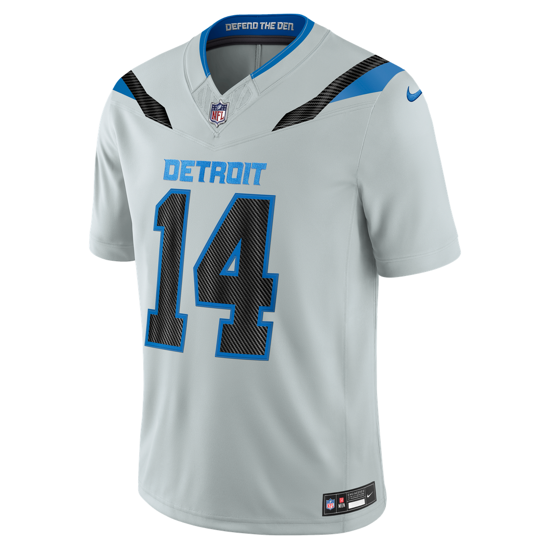 Men's Detroit Lions Amon-Ra St. Brown Silver 2026 Rivalries Collection Stitched