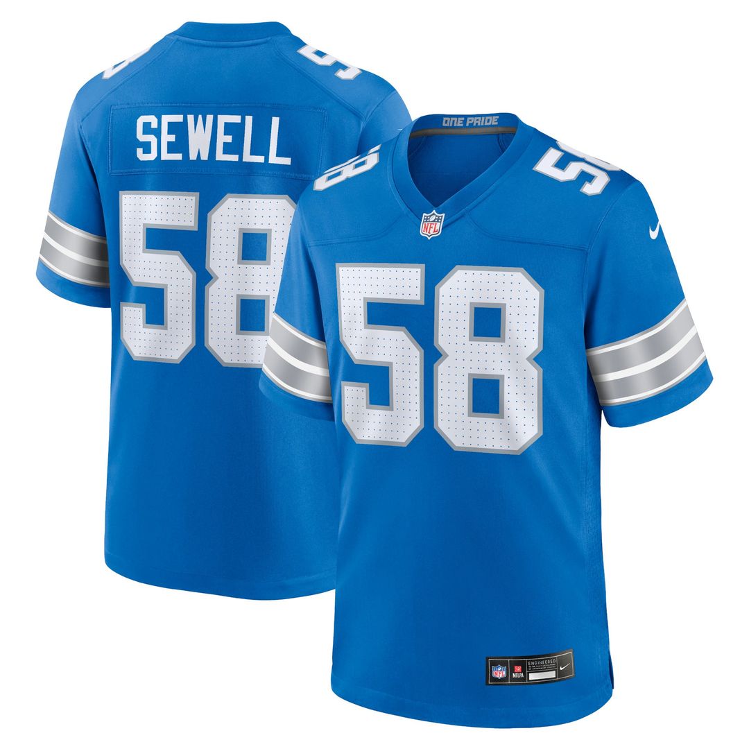 Men's Detroit Lions Penei Sewell Black 2nd Alternate