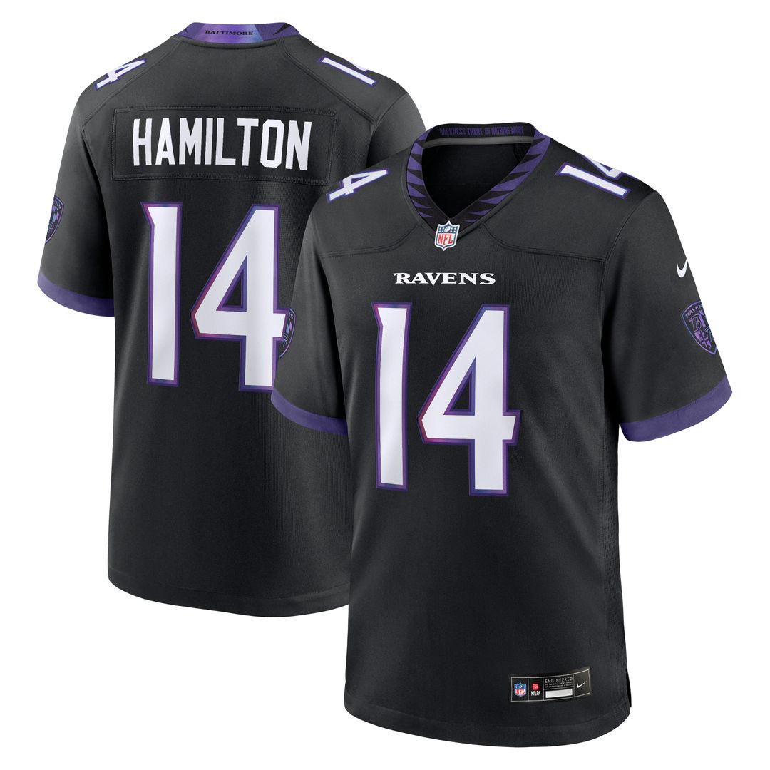 Men's Baltimore Ravens Kyle Hamilton Black Alternate