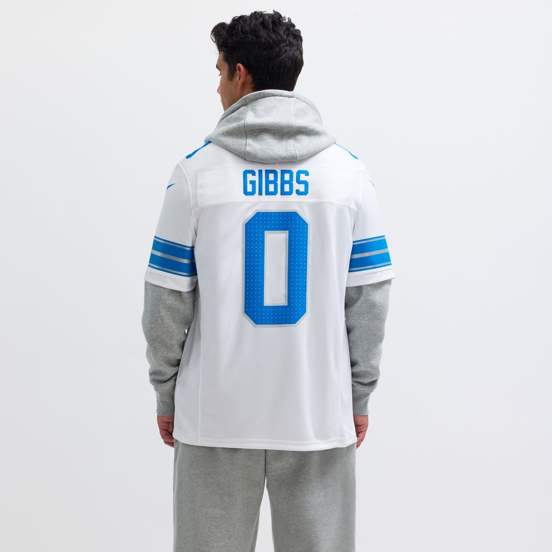 Men's Detroit Lions Jahmyr Gibbs White Vapor F.U.S.E.