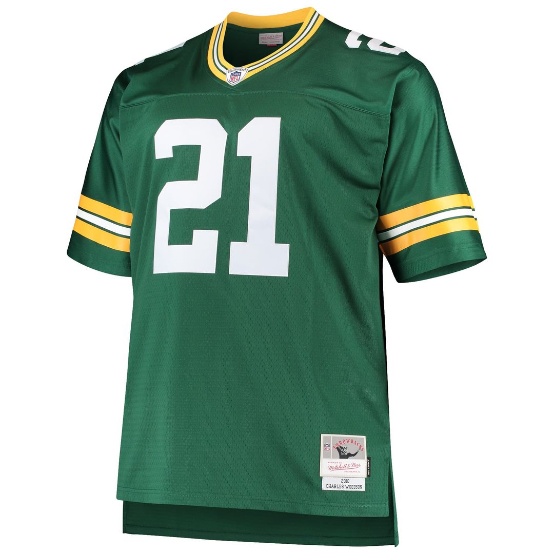 Men's Green Bay Packers Charles Woodson Green Big & Tall 2010 Retired Player Replica Jersey