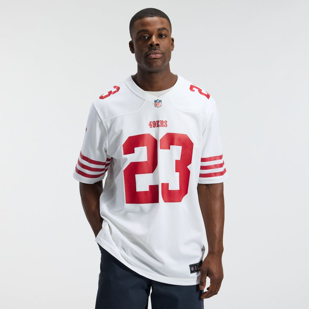 Men's San Francisco 49ers Christian McCaffrey White Game Player Jersey
